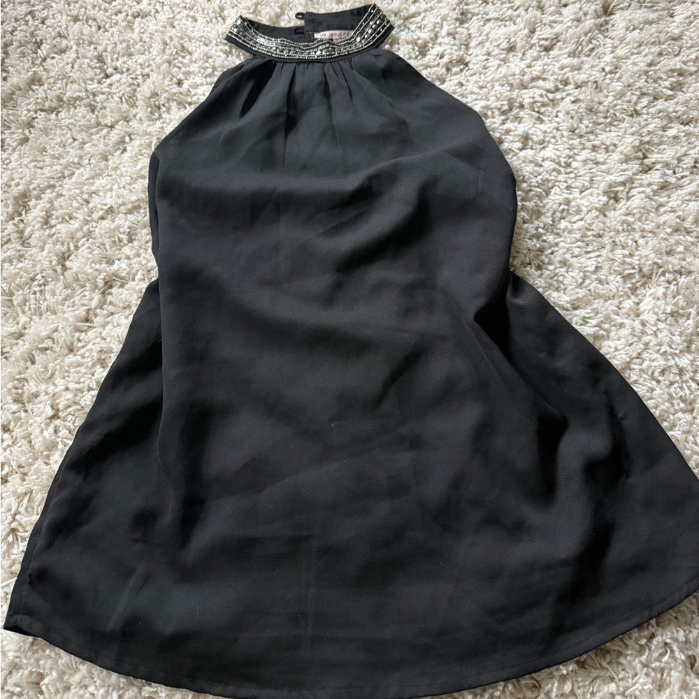 Black Anna Field halter top with beaded detail size 44